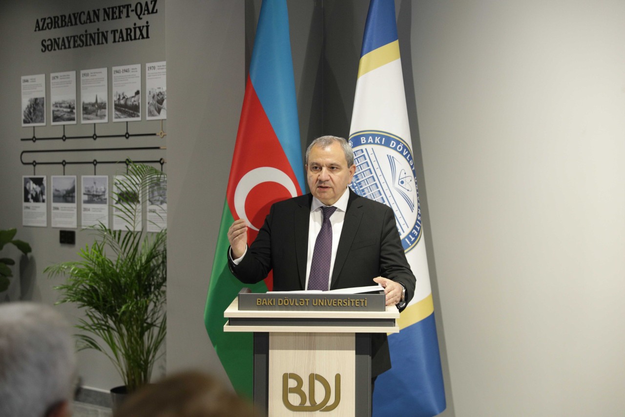 BDU-nun Faydalı qazıntılar muzeyinin təmirdən sonra açılışı oldu - FOTOLAR